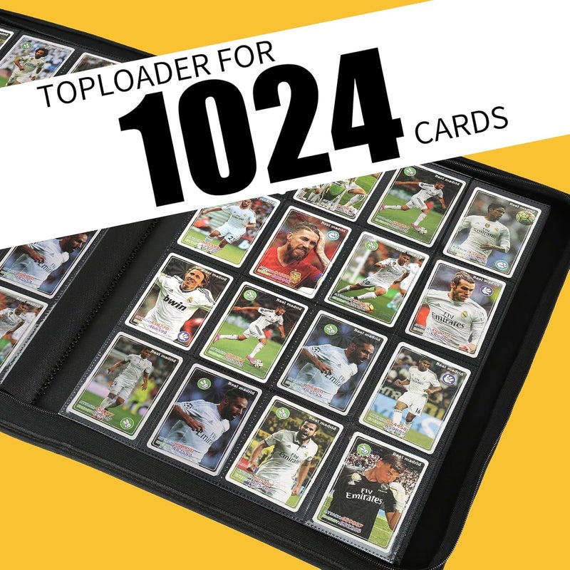 GERMUN Trading Card Binder 16 Pocket, 1024 Pockets Card Binders, Card Collection Binder, Card Album Folder for MTG, TCG, Sports Cards, Game Cards (Lake Blue) - Image 5